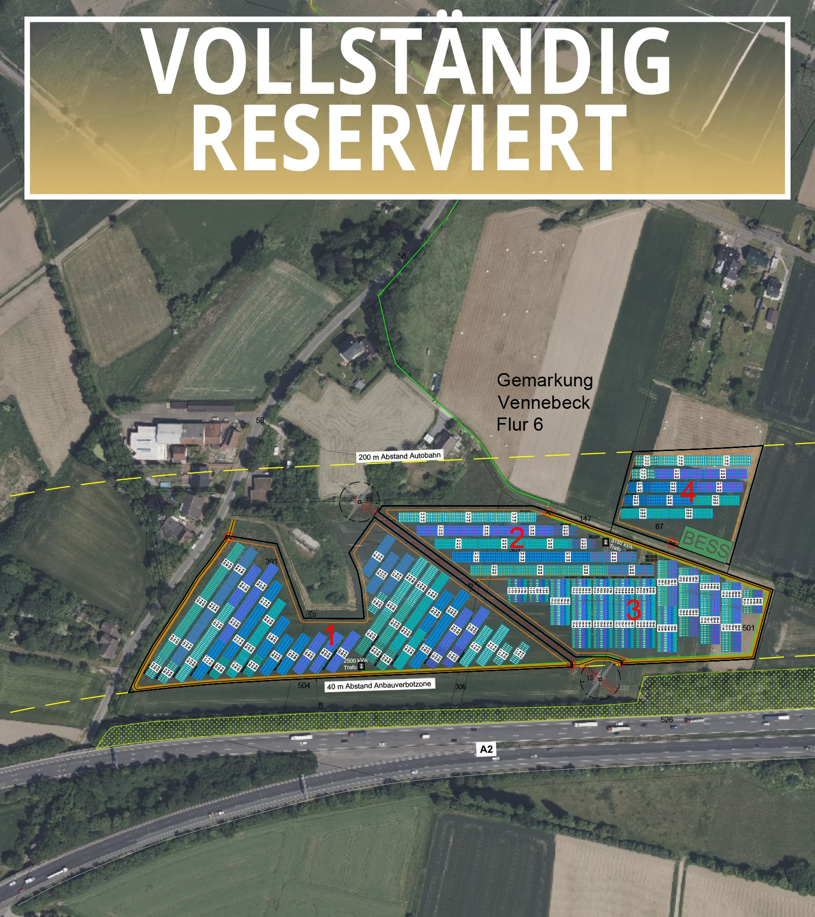 Projekt PVA Porta Westfalica 6000kWp Grötsch und Partner vollständig reserviert Planungsaufnahme des Solarparks Porta Westfalica von Grötsch & Partner – moderne PV-Freiflächenanlage als IAB-Investment