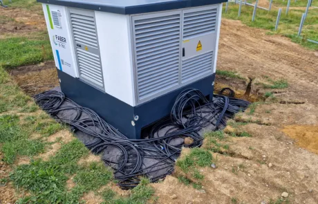 Trafostation und Netzanschlusspunkt der Anlage Üttfeld