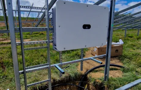 Nahaufnahme Moduloberfläche Solarpark Üttfeld