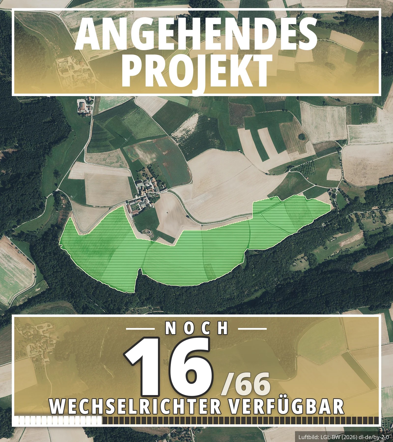 Noch 16 von 66 Wechselrichter Mulfingen I Solarpark Mulfingen I: noch 16 von 66 Wechselrichtern verfügbar – PV-Freiflächenanlage von Grötsch & Partner in Baden-Württemberg