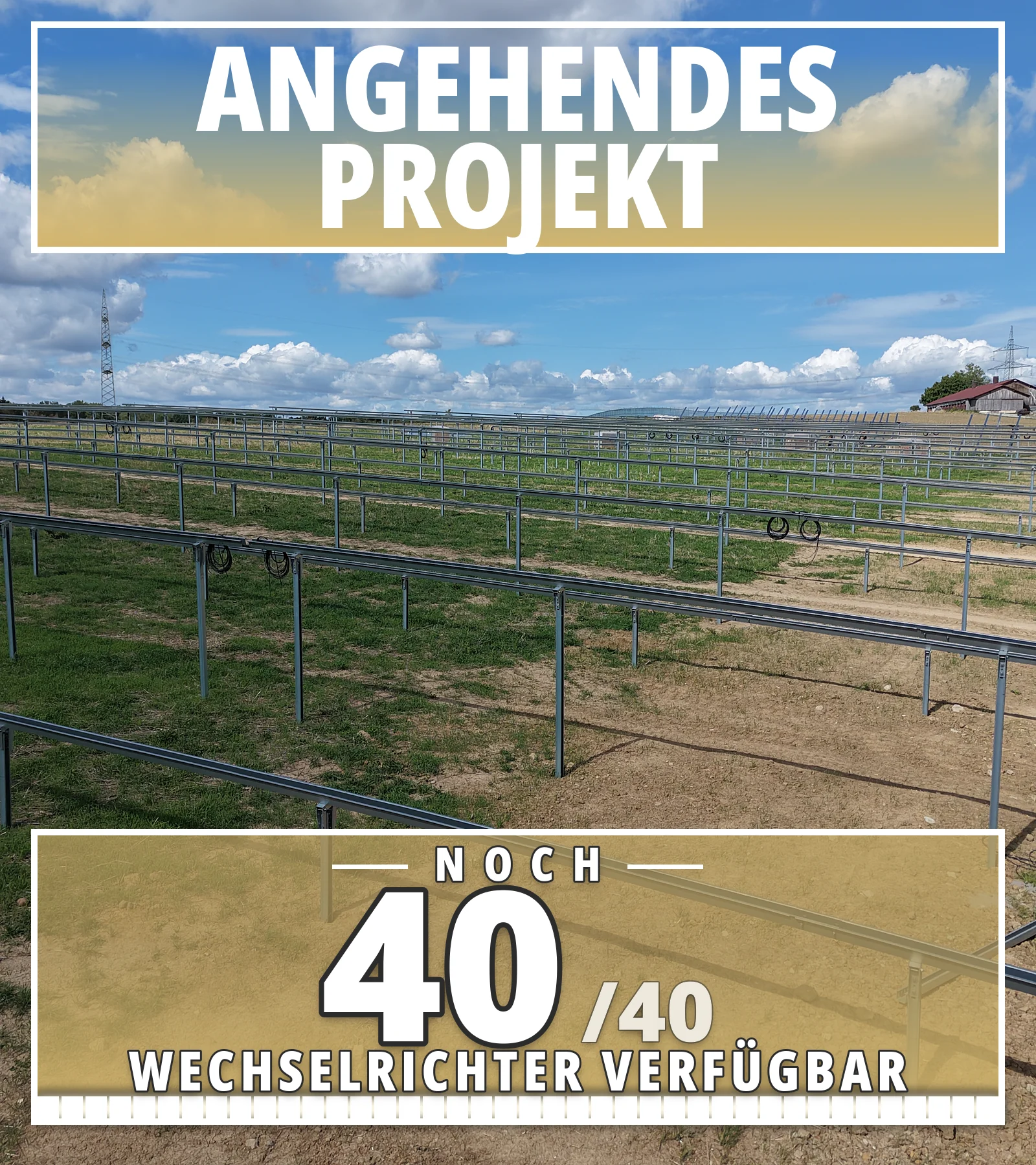 Solarpark Mulfingen II: noch 40 von 40 Wechselrichtern verfügbar – PV-Freiflächenanlage von Grötsch & Partner im Hohenlohekreis, Baden-Württemberg